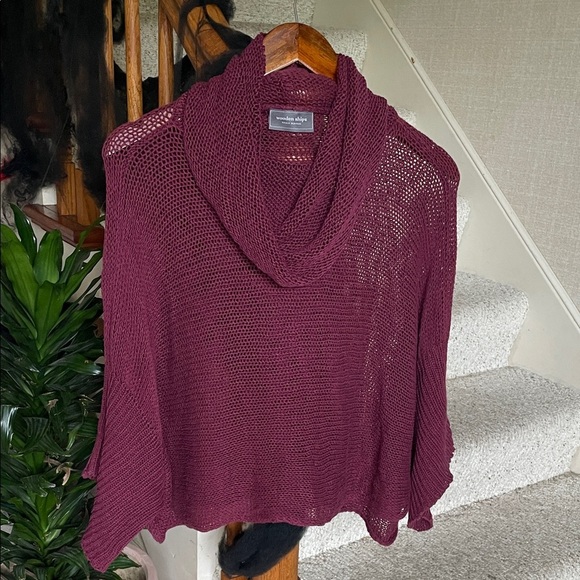 Wooden Ships Burgundy Cowl Neck Sweater - Picture 2 of 15
